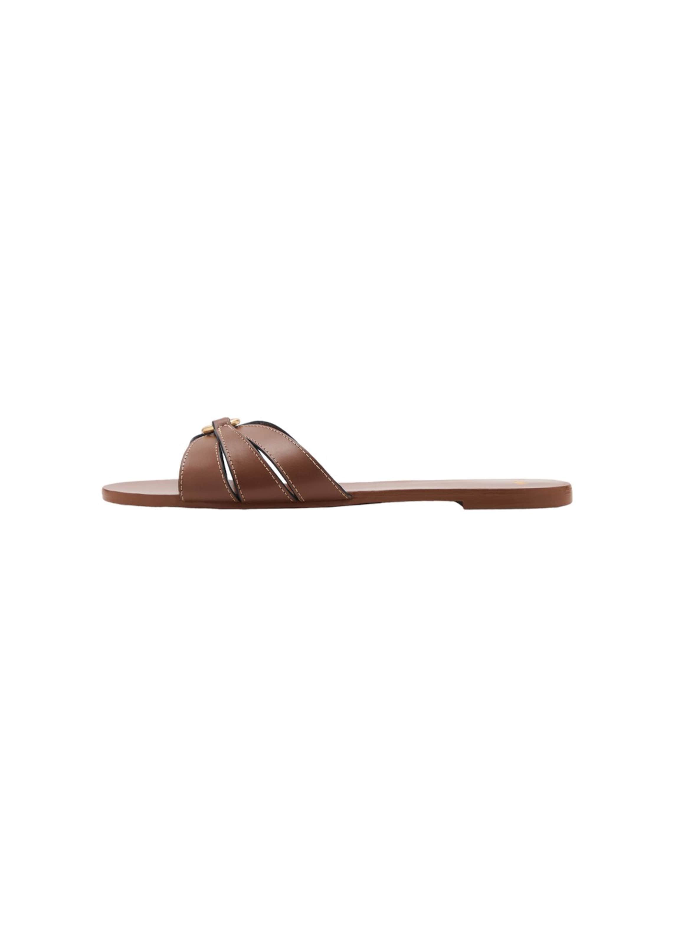 MANGO Mules 'Mariona' in Brown: front