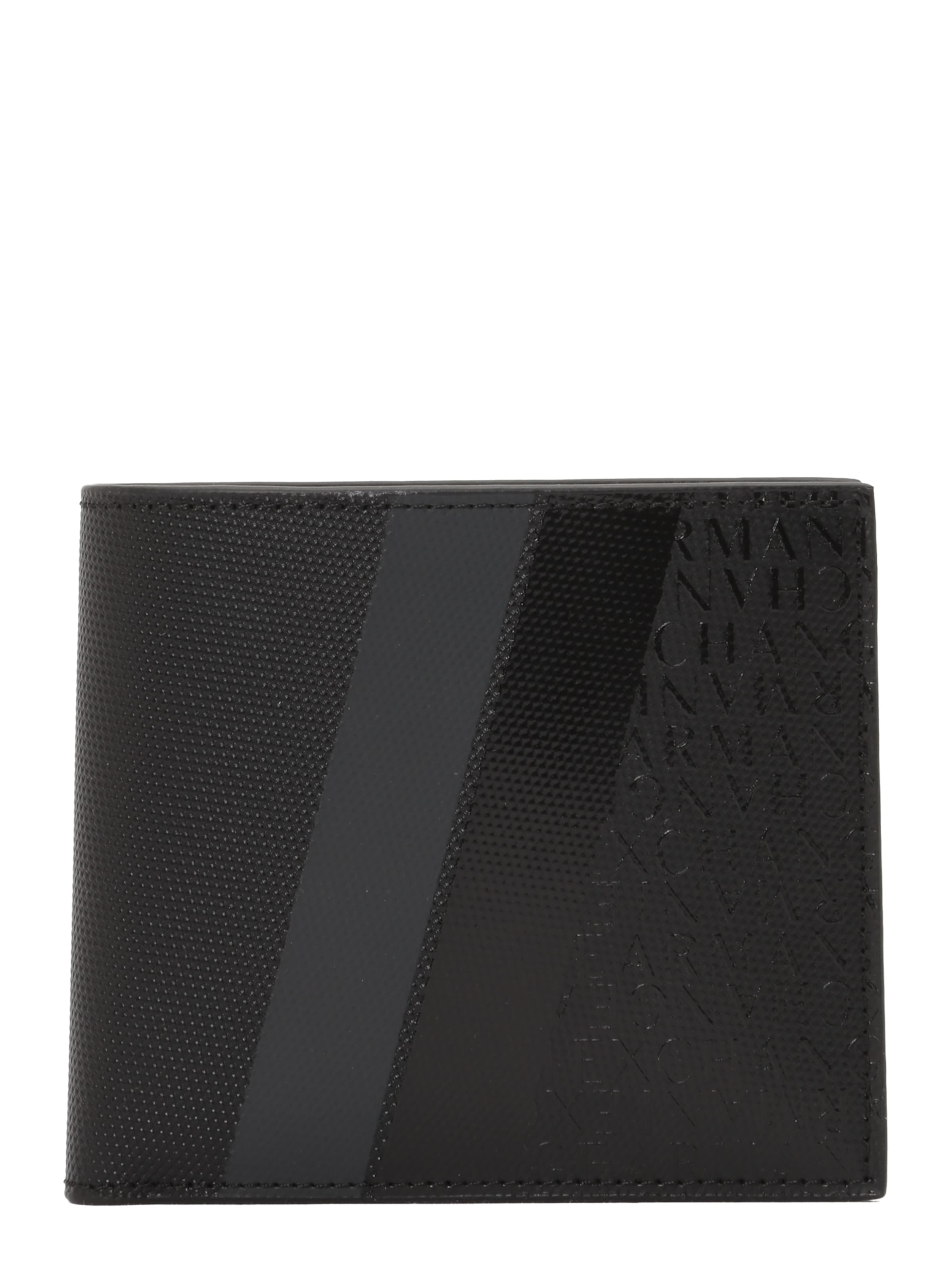 juoda ARMANI EXCHANGE Piniginė 'DYLAN': priekis
