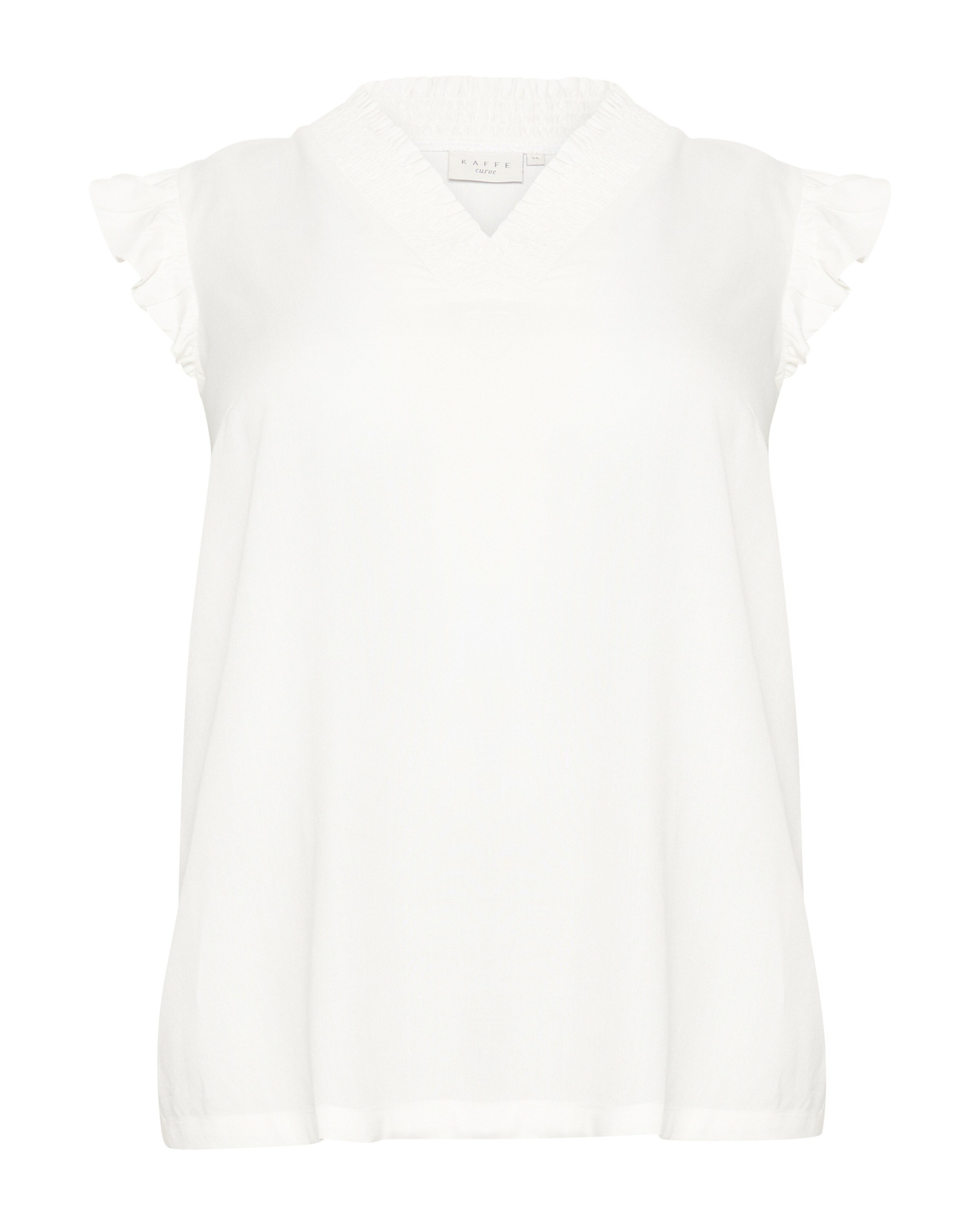 KAFFE CURVE Blúzka 'Dahlie' - Biela: predná strana