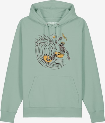 Sweat-shirt 'Surfing for life' Watapparel en vert : devant