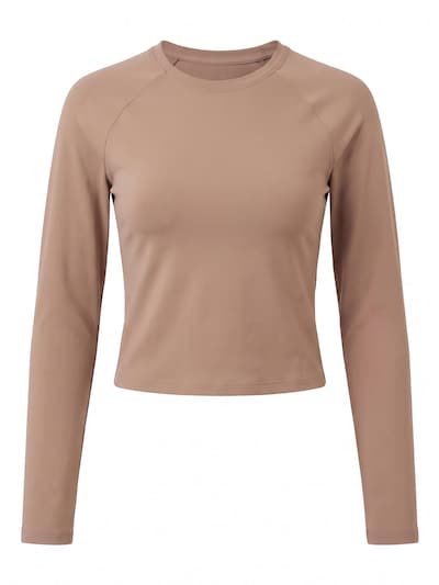 MyLibi Funktionsbluse 'Top Manga Larga Hera' i XS i lysebrun, Produktvisning