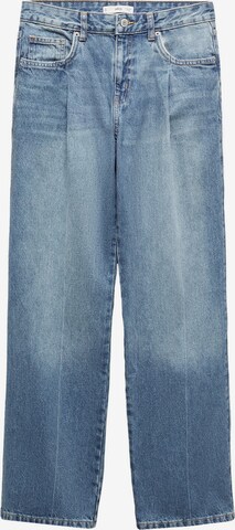 MANGO Loosefit Bandplooi jeans 'BELL' in Blauw: voorkant