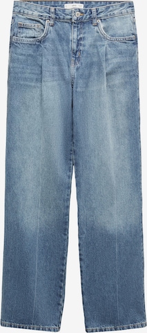 MANGO Loosefit Bandplooi jeans 'BELL' in Blauw: voorkant