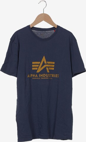 ALPHA INDUSTRIES T-Shirt L in Blau: predná strana