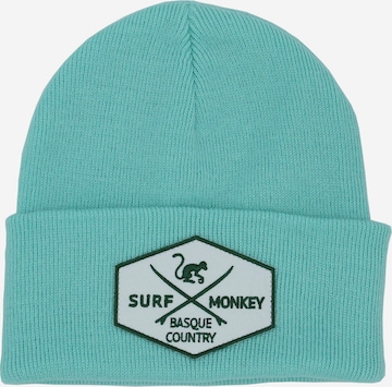 Surf Monkey Mütze in Blau: Vorderseite