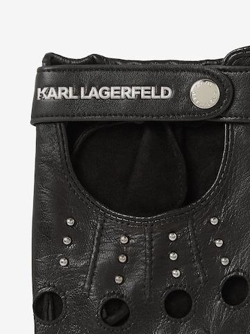 Karl Lagerfeld Prstové rukavice – černá