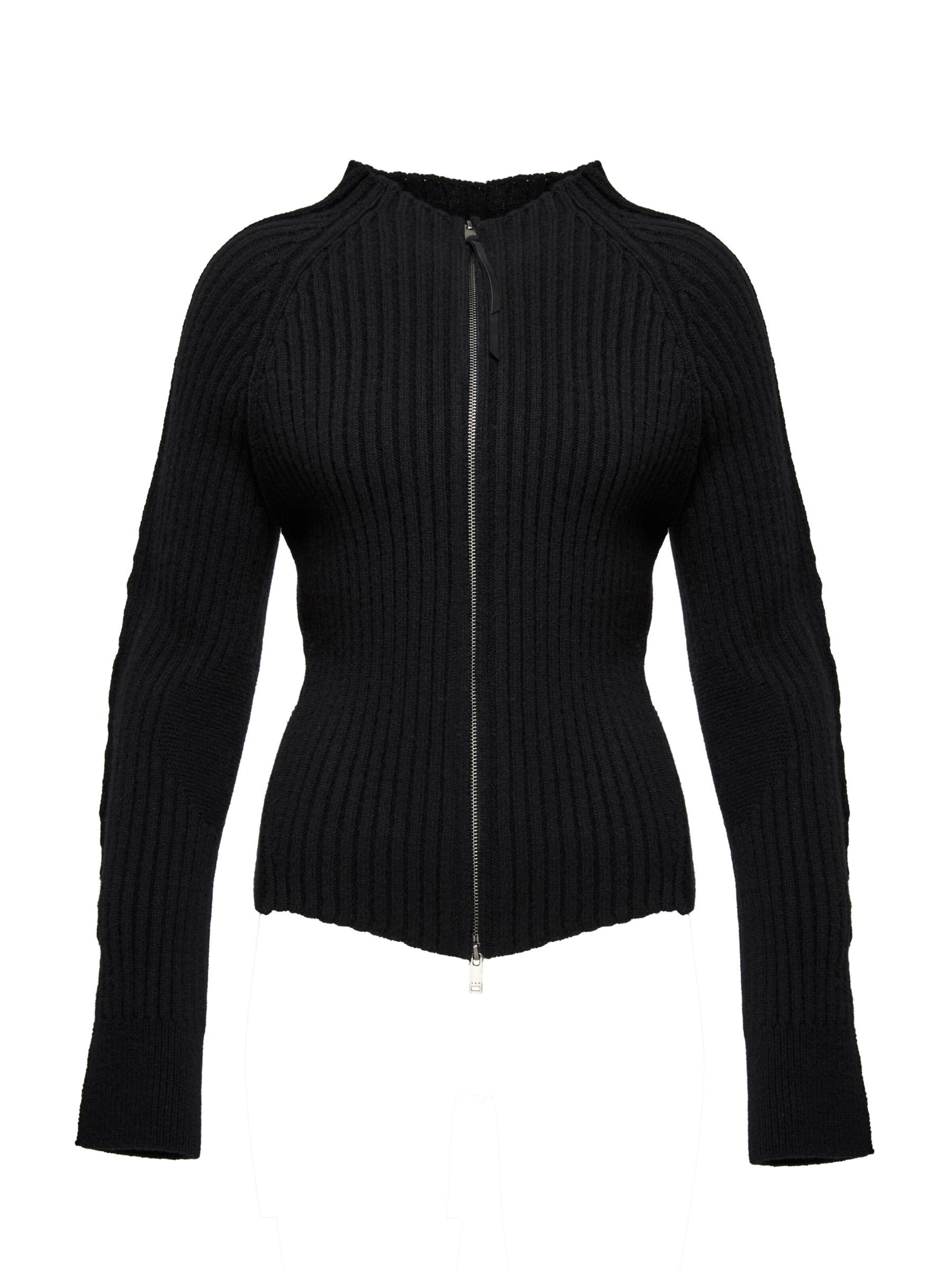 V S P Strickjacke 'Dulcie'‌‌ in Schwarz: Vorderseite