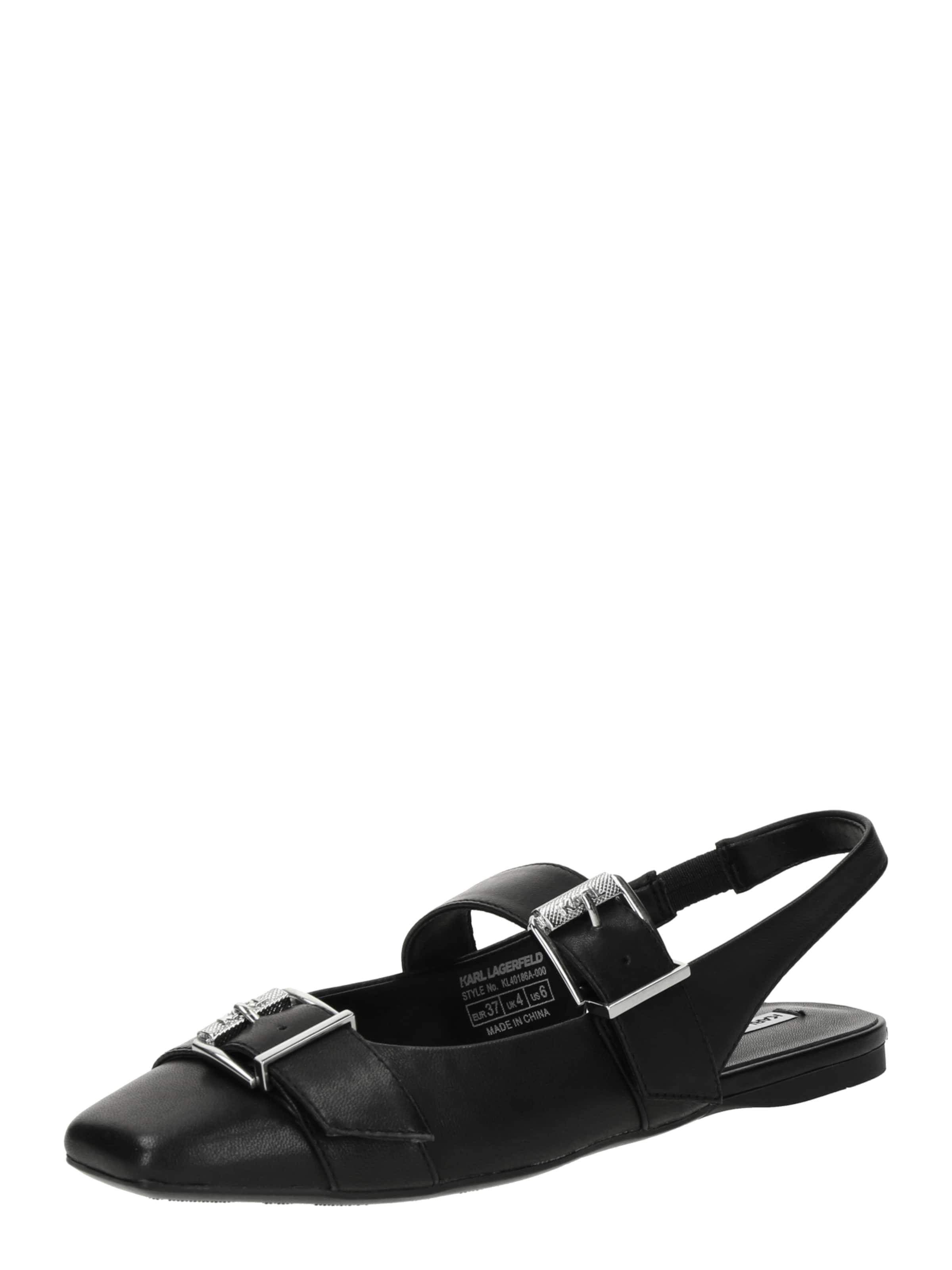 Karl Lagerfeld Strap ballerina in Black: front