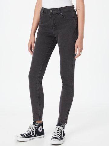 PULZ Jeans - Skinny Calças de ganga 'EMMA' em preto: frente