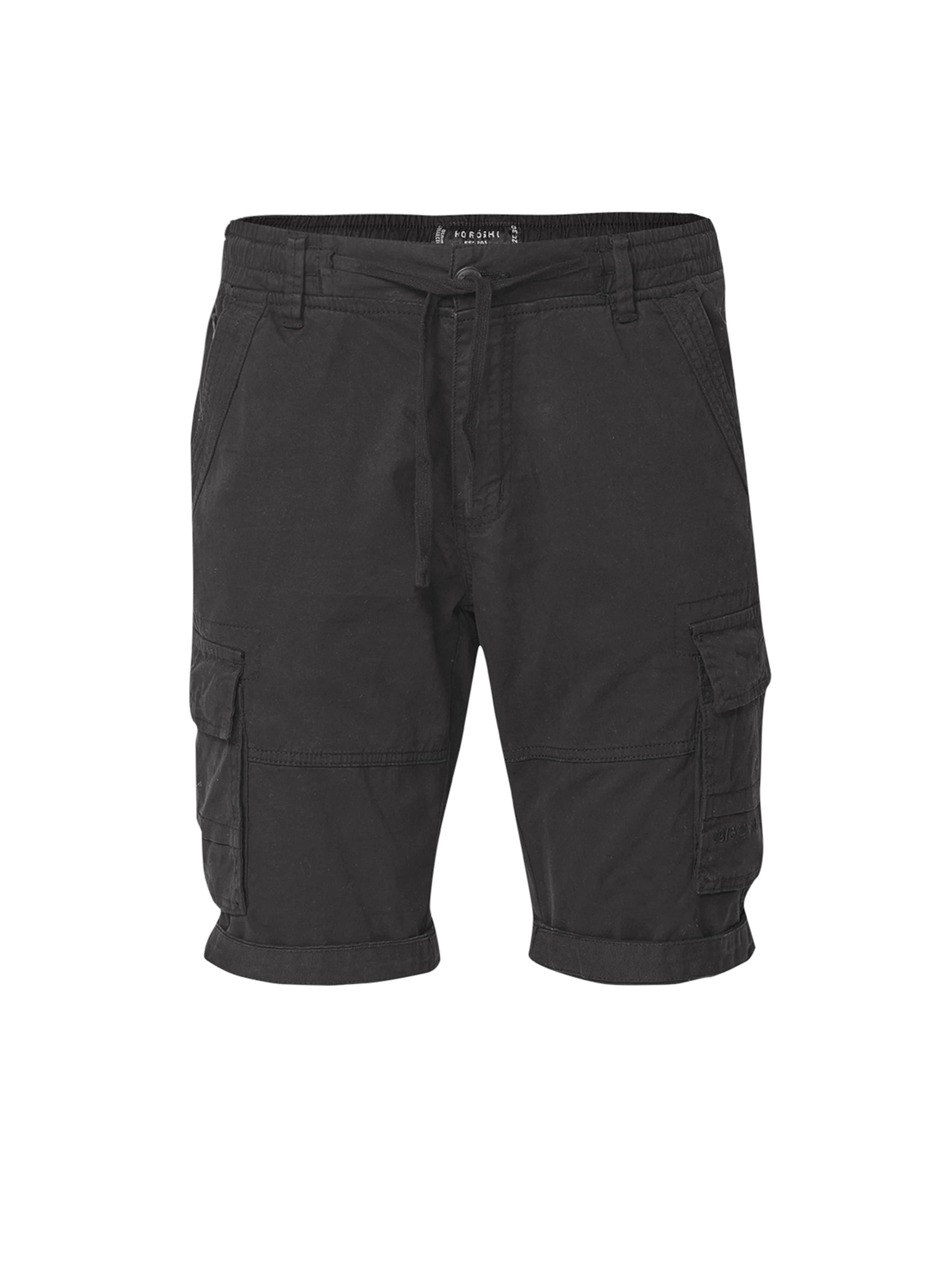 Regular Pantalon cargo KOROSHI en noir : devant