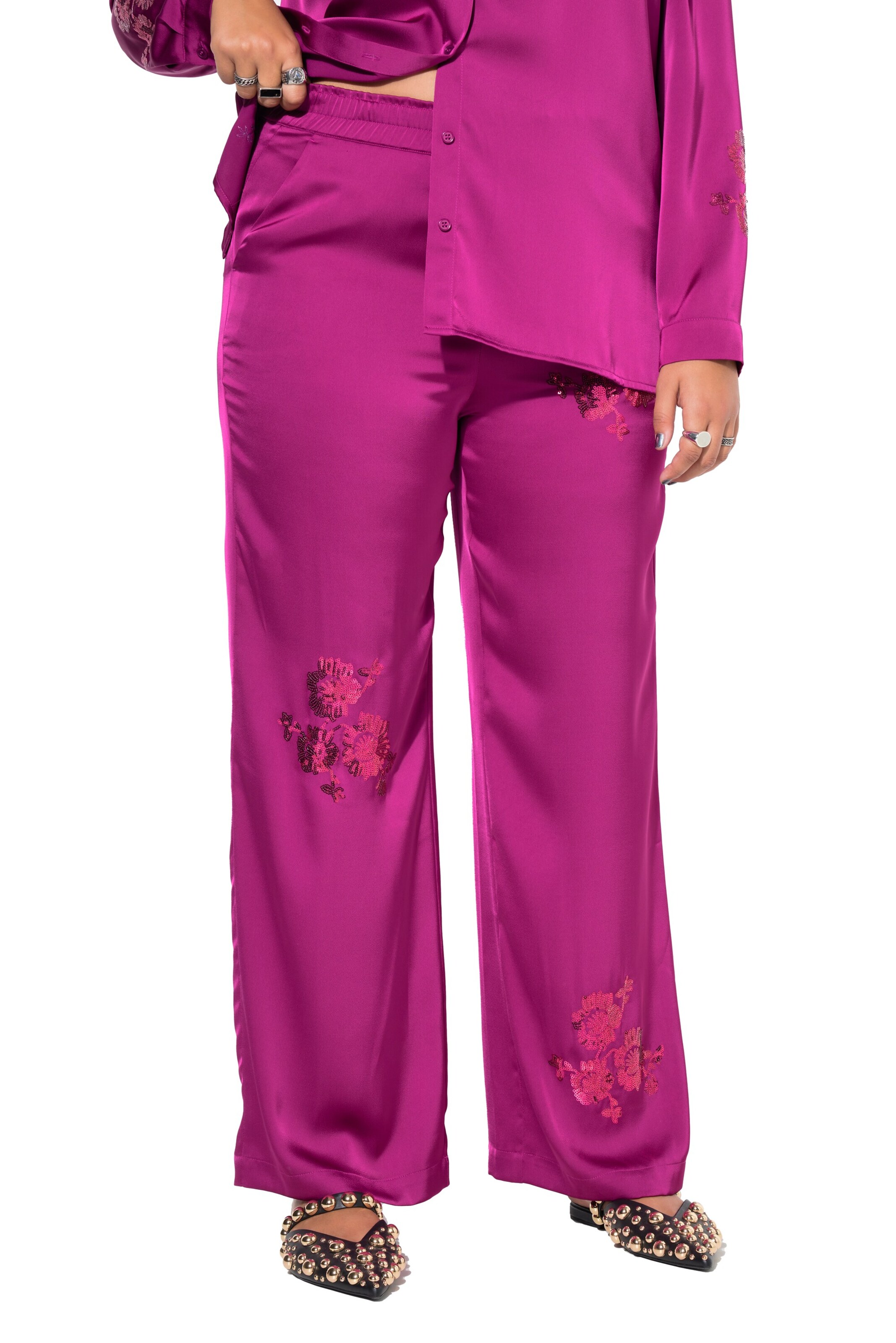 Studio Untold Loosefit Hose in Pink: Vorderseite