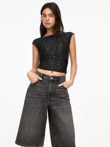T-shirt Pull&Bear en noir : devant