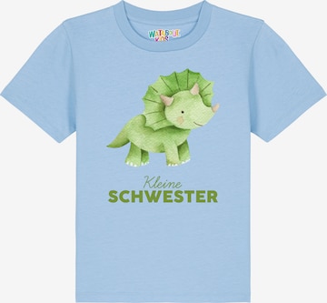 watabout.kids Shirt 'Dinosaurier 01 Kleine Schwester' in Blue: front