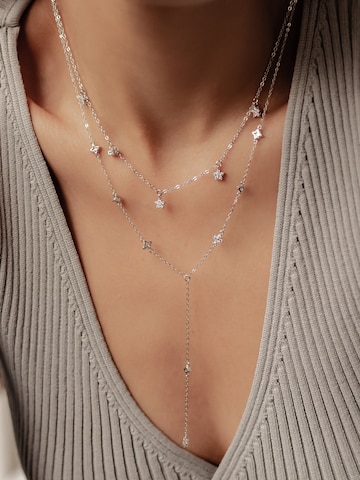 Hey Happiness Halsband 'Bloom' i silver: framsida