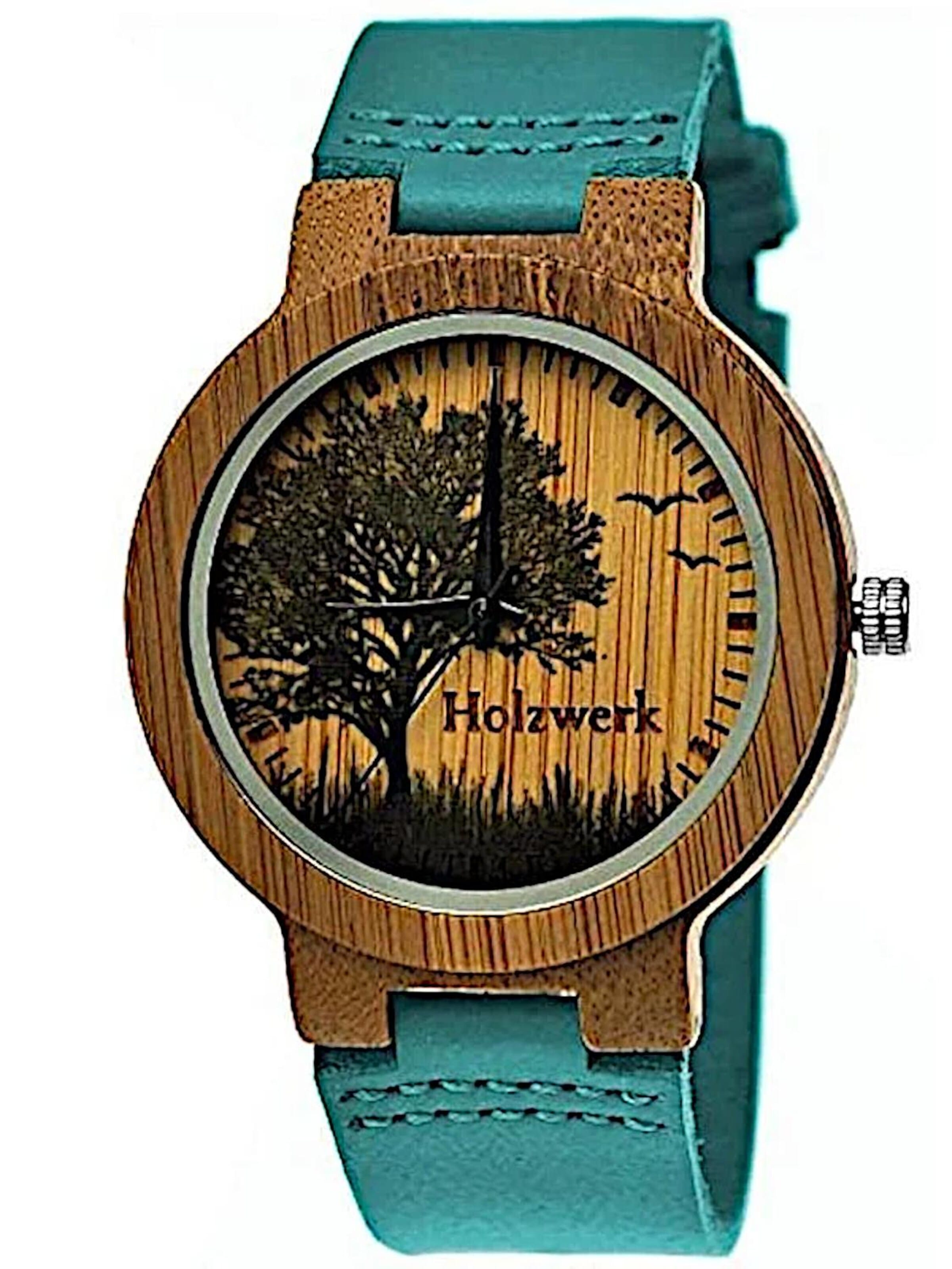 Holzwerk - Reloj analógico 'ETTINGEN' en azul: frente