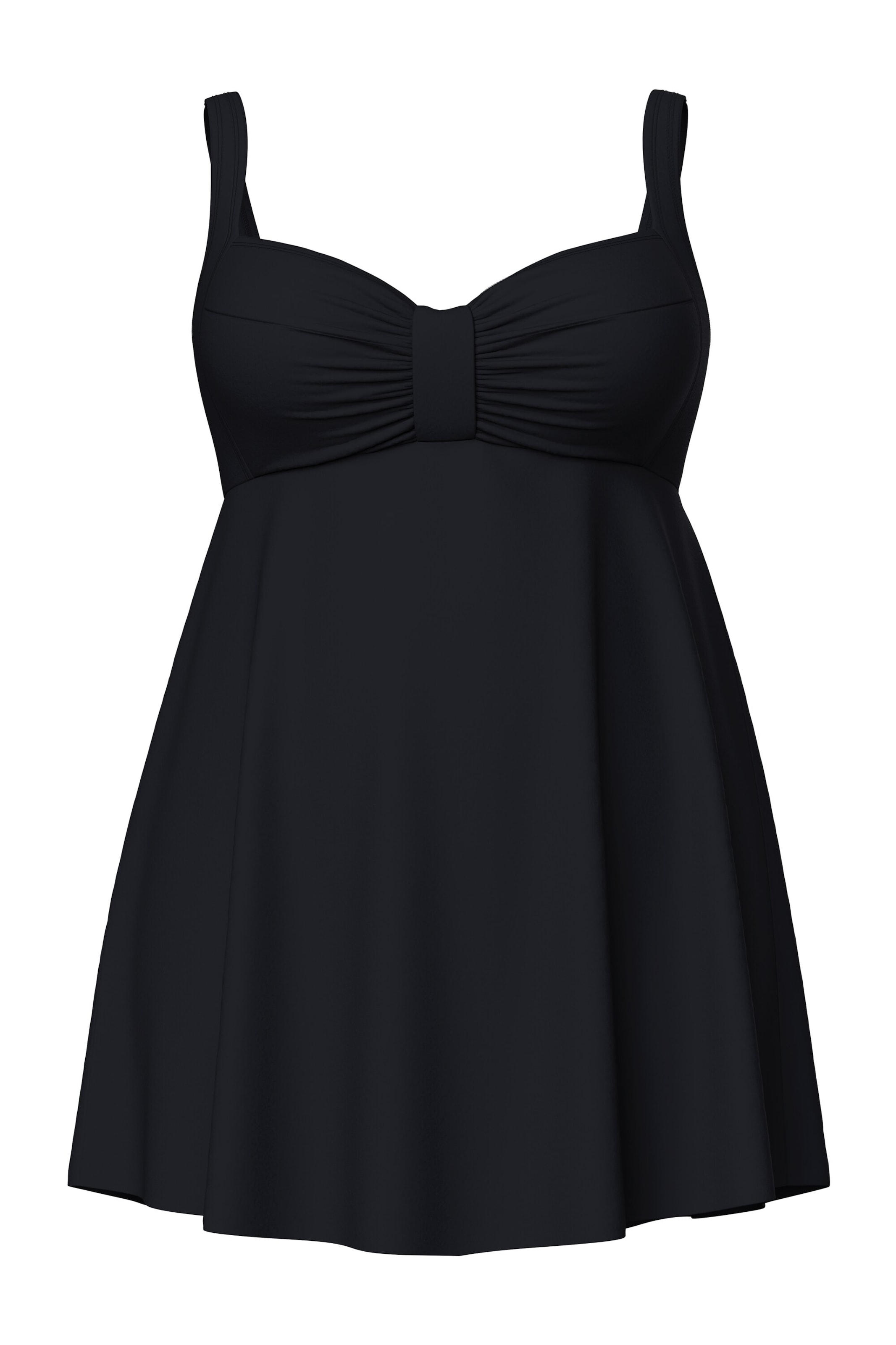 Ulla Popken Badeanzug in Schwarz: Vorderseite