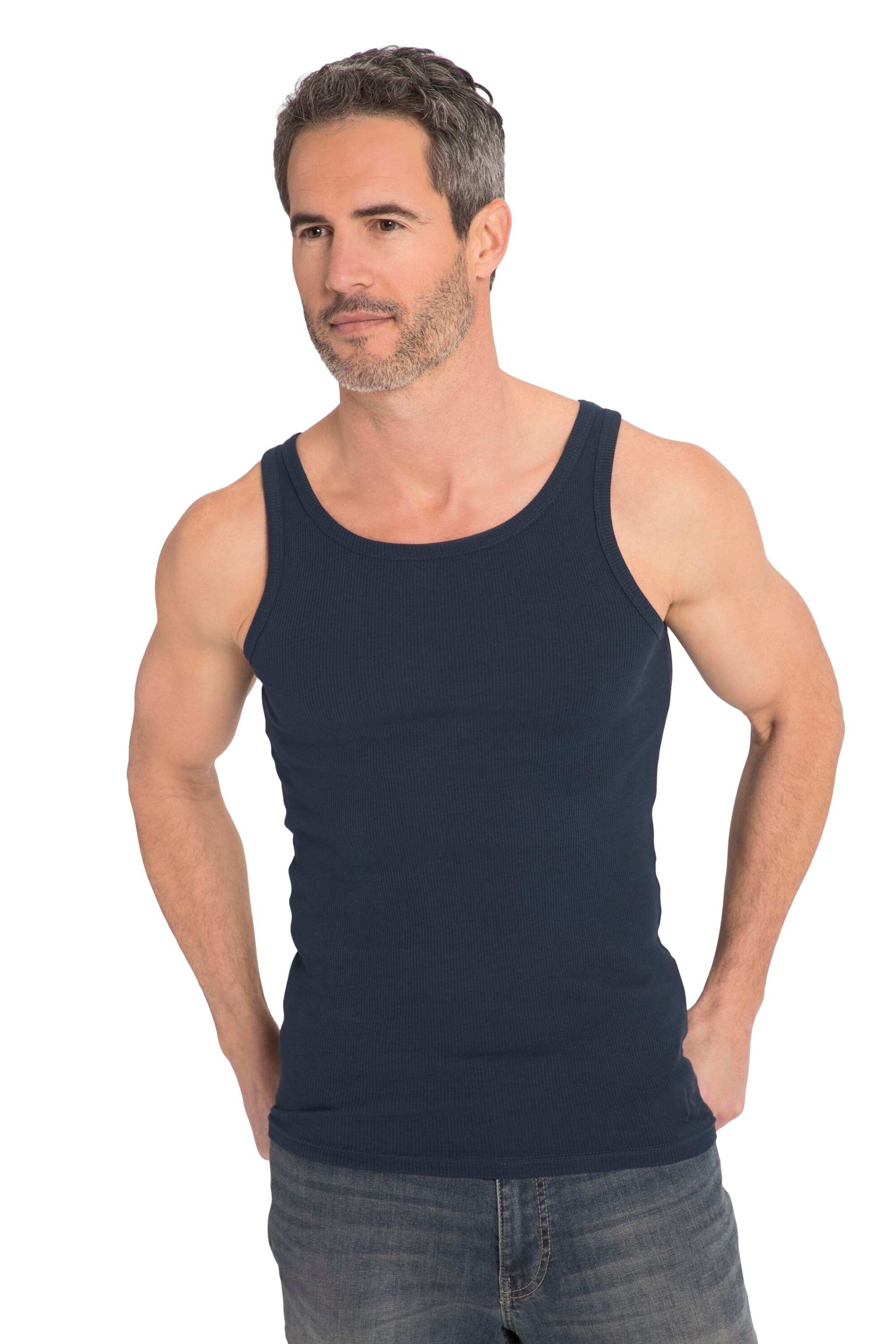 JP1880 Unterhemd in Blau: Vorderseite