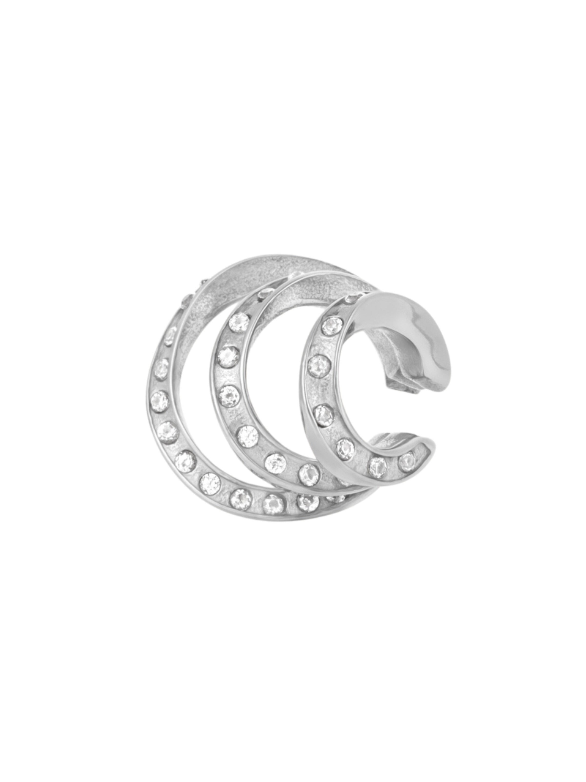YParis - Pendientes 'Ear cuff Ridley Star G/S' en plata: frente