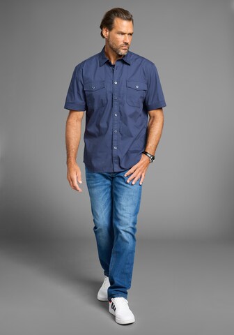 Man's World Regular fit Button Up Shirt in Blue