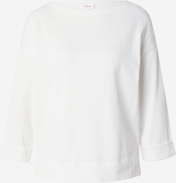 T-shirt s.Oliver en blanc : devant