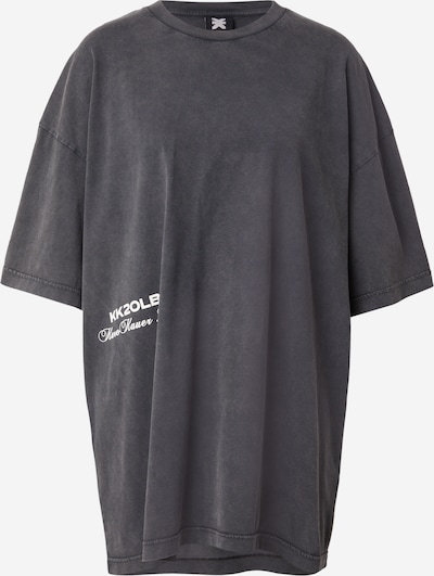 Karo Kauer Oversizeshirt in dunkelgrau / weiß, Produktansicht