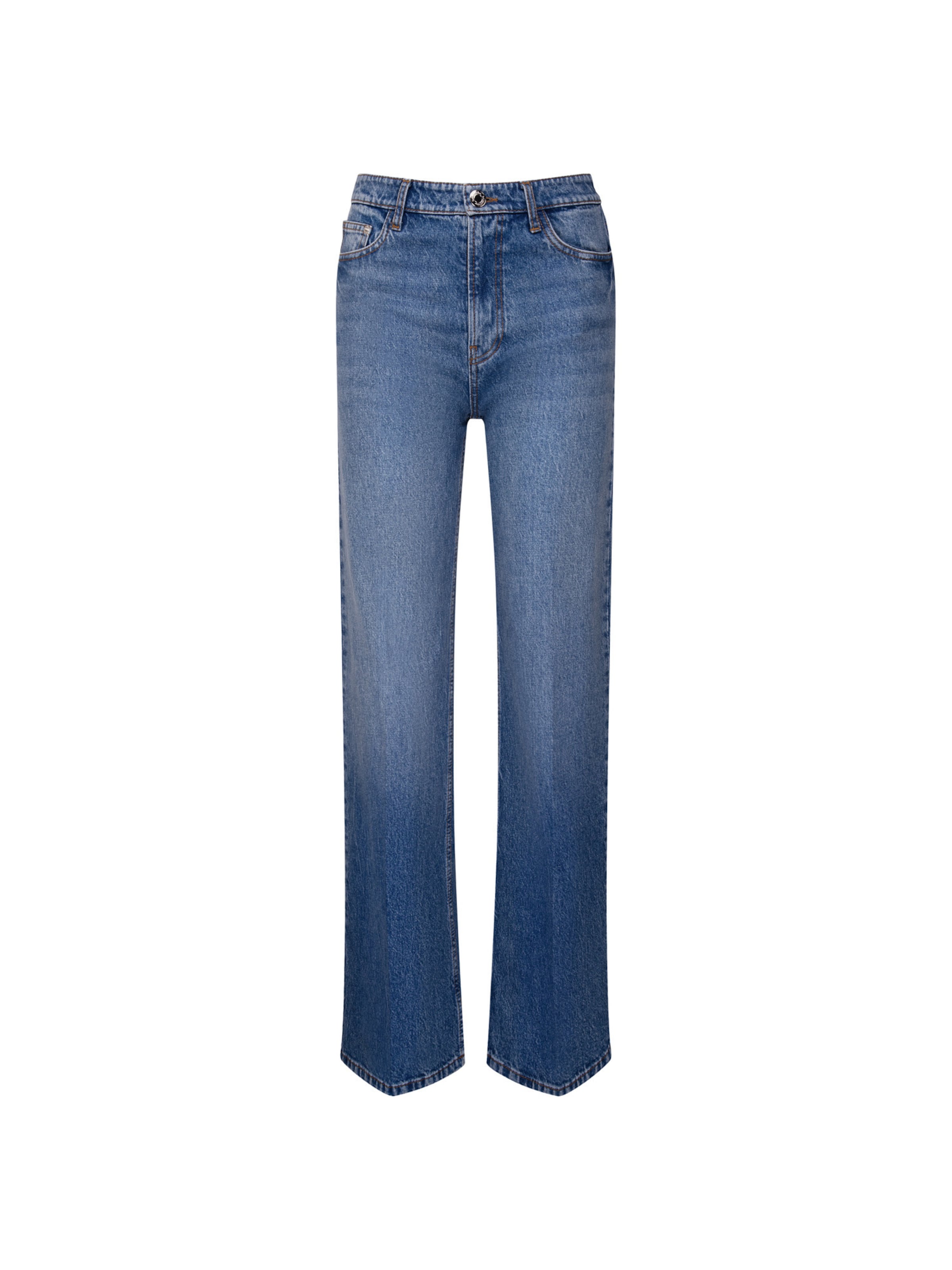 Wide Leg Jean à pince 'August Drop 252' SEIDENSTICKER en bleu : devant
