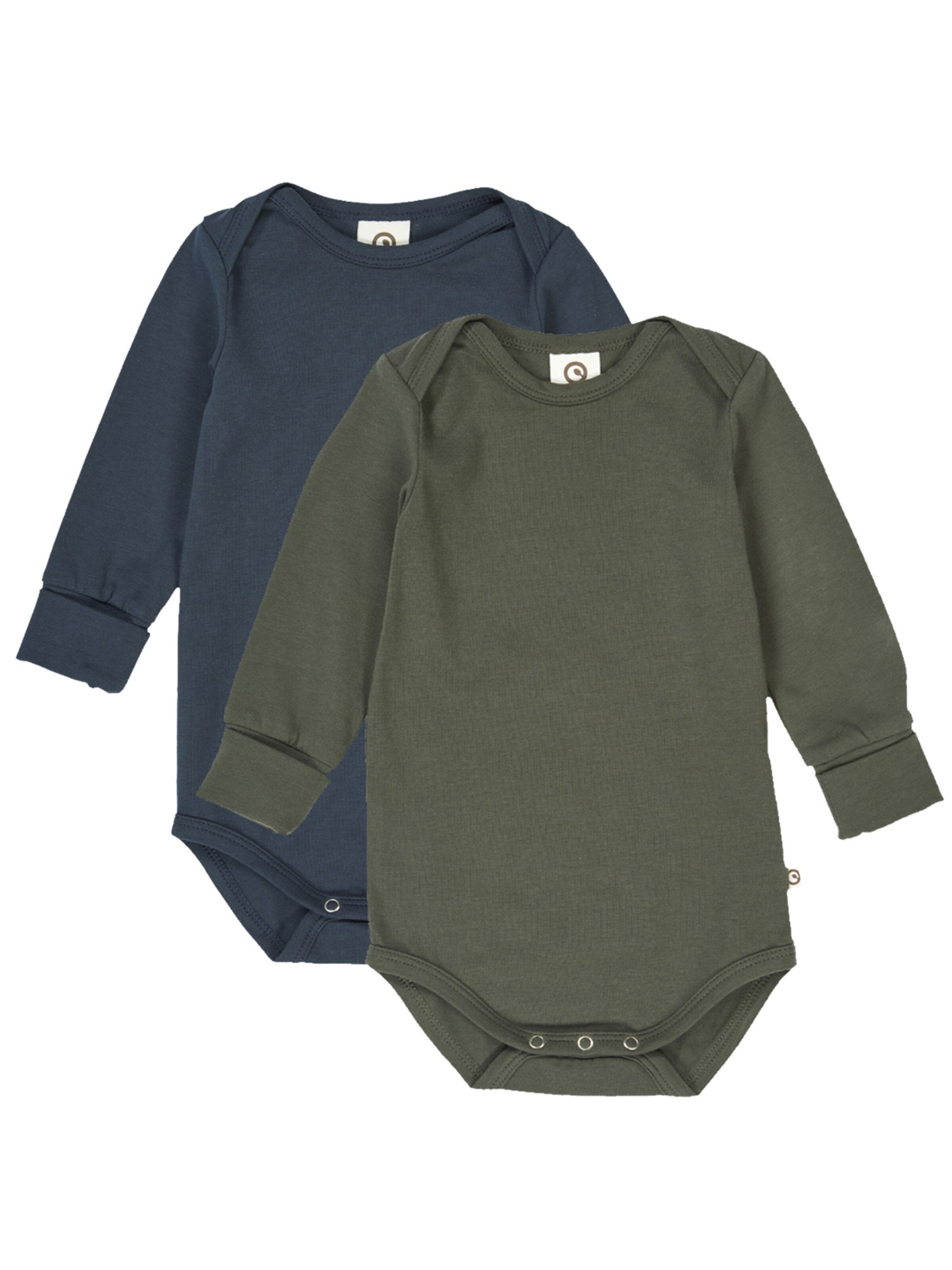 Tutina / body per bambino di Müsli by GREEN COTTON in blu: frontale