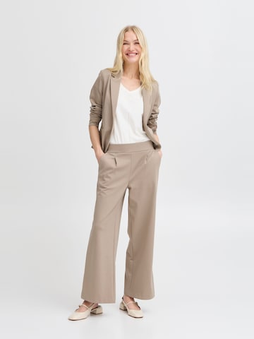 b.young - regular Pantalón deportivo ' BYRIZETTA WIDE PANTS CROPPED ' en beige