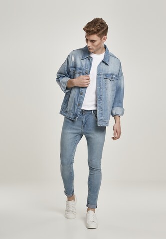 mėlyna Urban Classics Prigludęs Džinsai