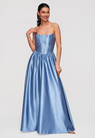 Robe de soirée 'LA-OM-DLR351' Ombre en bleu