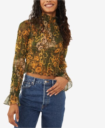 Free People Blouse in Groen: voorkant