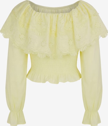 Chemisier IZIA en jaune : devant