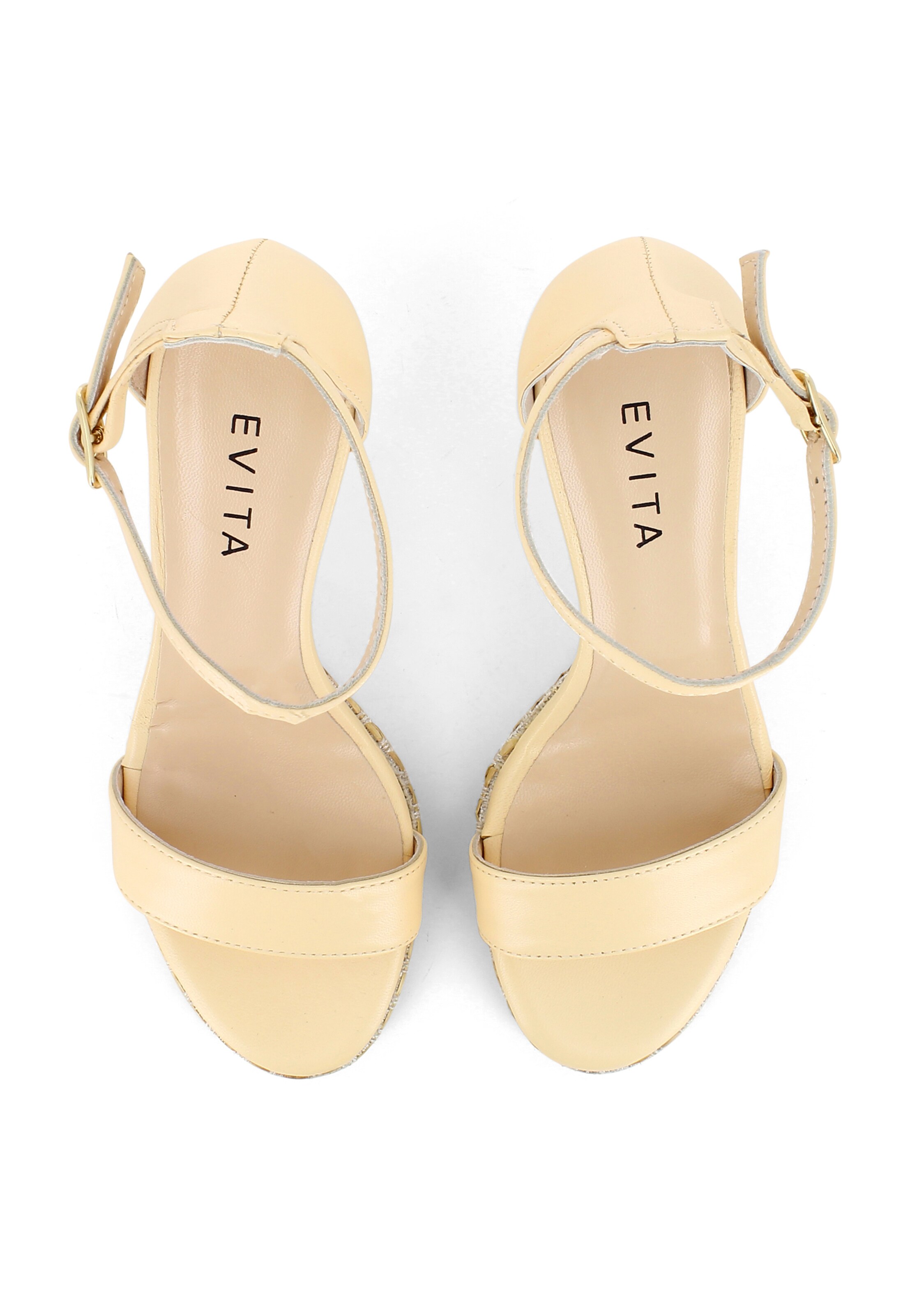 Sandales à lanières 'CANDIDA' EVITA en jaune