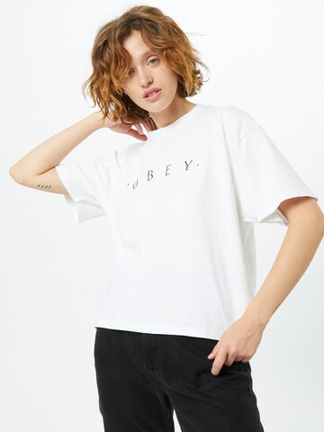 Obey Shirt 'Novel' in Weiß: predná strana