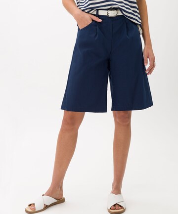 BRAX Wide leg Pleat-front trousers 'Mia' in Blue: front