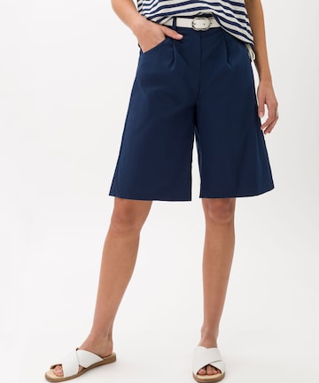 BRAX Wide leg Bandplooibroek 'Mia' in Blauw: voorkant