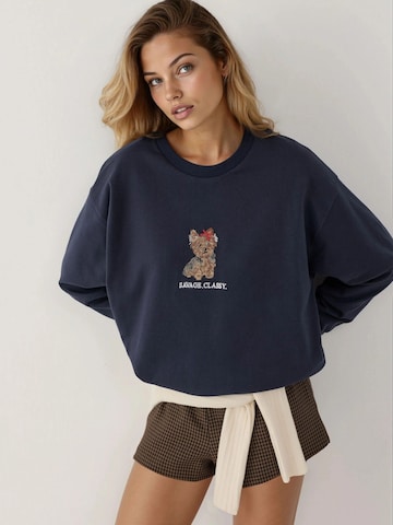 Sweat-shirt 'Sweatshirts' Hiccup en bleu : devant