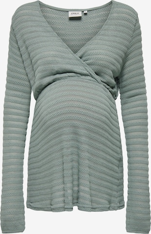 Only Maternity Shirt in Grün: Vorderseite