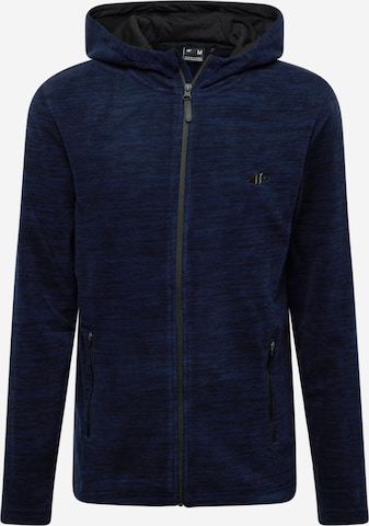 4F Athletic Fleece Jacket in Blue: front