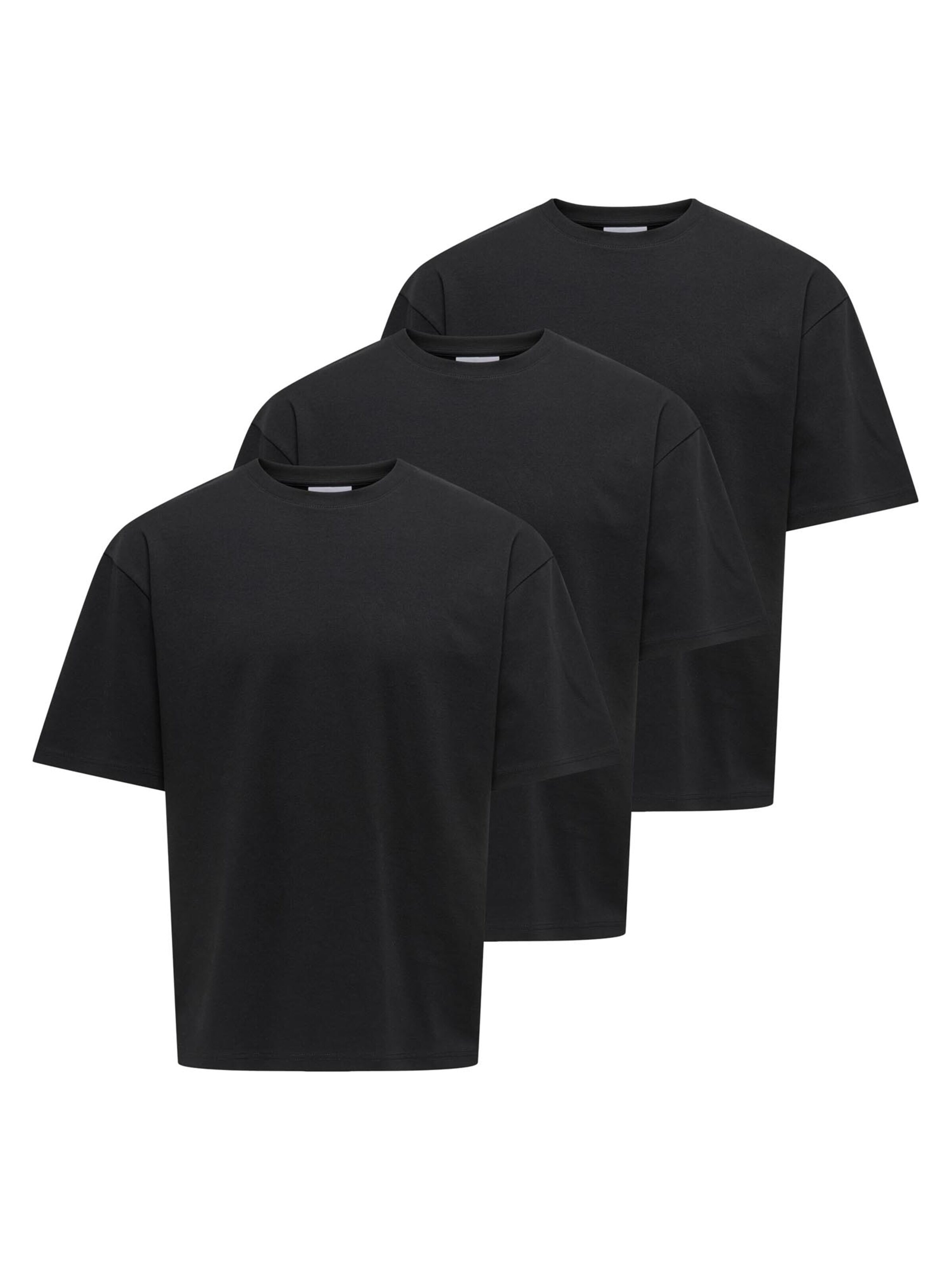 Only & Sons Shirt 'Caspian'‌‌‌‌‌‌‌‌‌ in Schwarz: Vorderseite