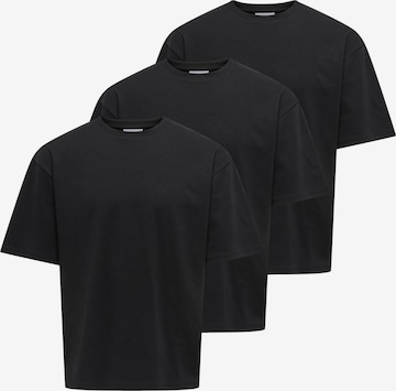Only & Sons Shirt 'Caspian' in Schwarz: Vorderseite