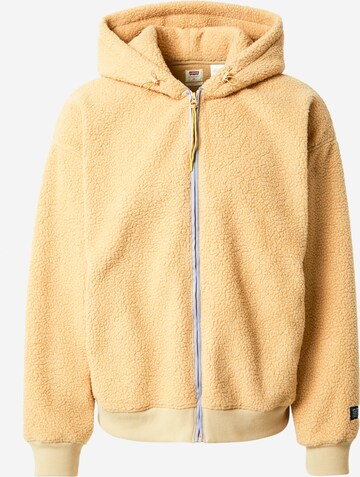 LEVI'S ® Fleecejacke 'Sherpa Full Zip Hoodie' in Beige: predná strana