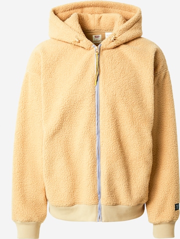 LEVI'S ® Флисовая куртка 'Sherpa Full Zip Hoodie' в Бежевый: спереди
