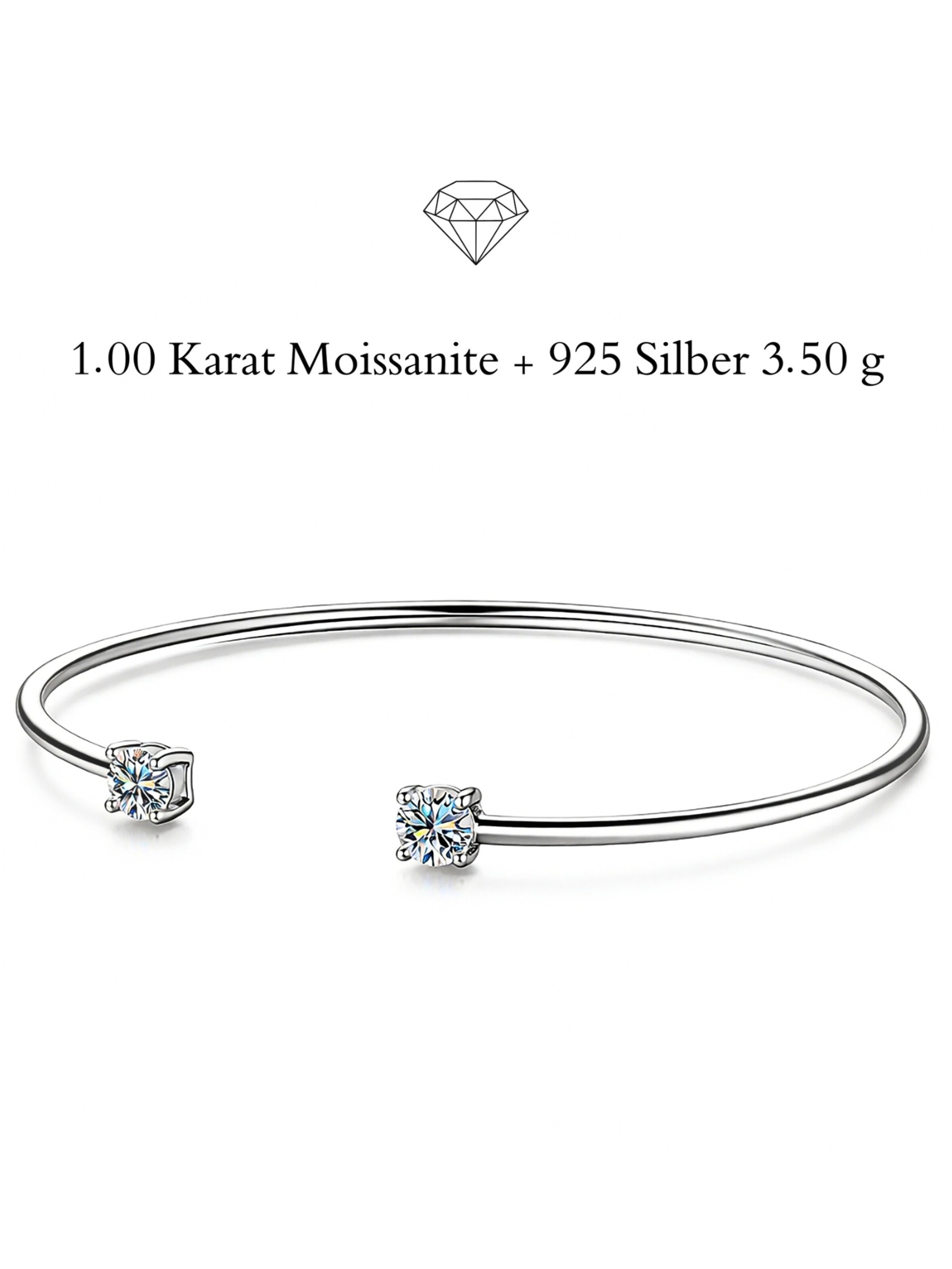 UNIQAL Armband 'LUMINA' in Zilver: voorkant