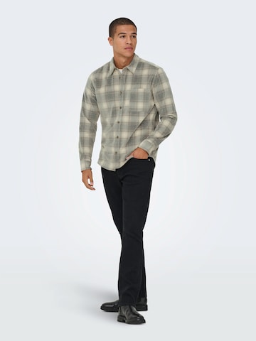 Only & Sons Regular fit Button Up Shirt 'ONSWILLIAM' in Blue