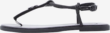 Flip-flops de la Karl Lagerfeld pe negru: față