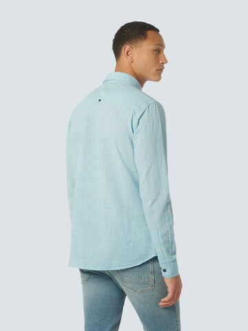 No Excess Regular Fit Hemd in Blau