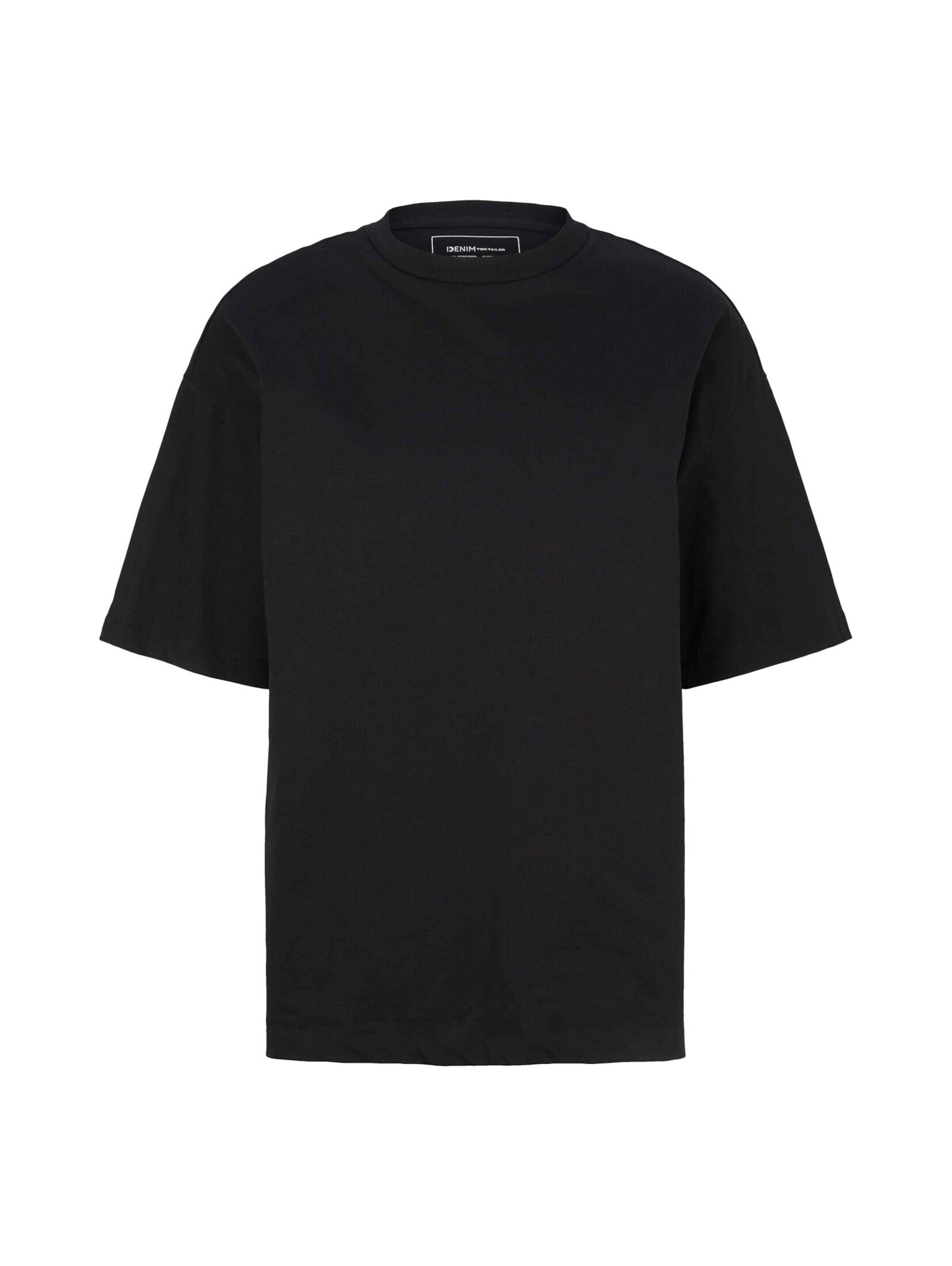 TOM TAILOR DENIM T-Shirt in Schwarz: Vorderseite