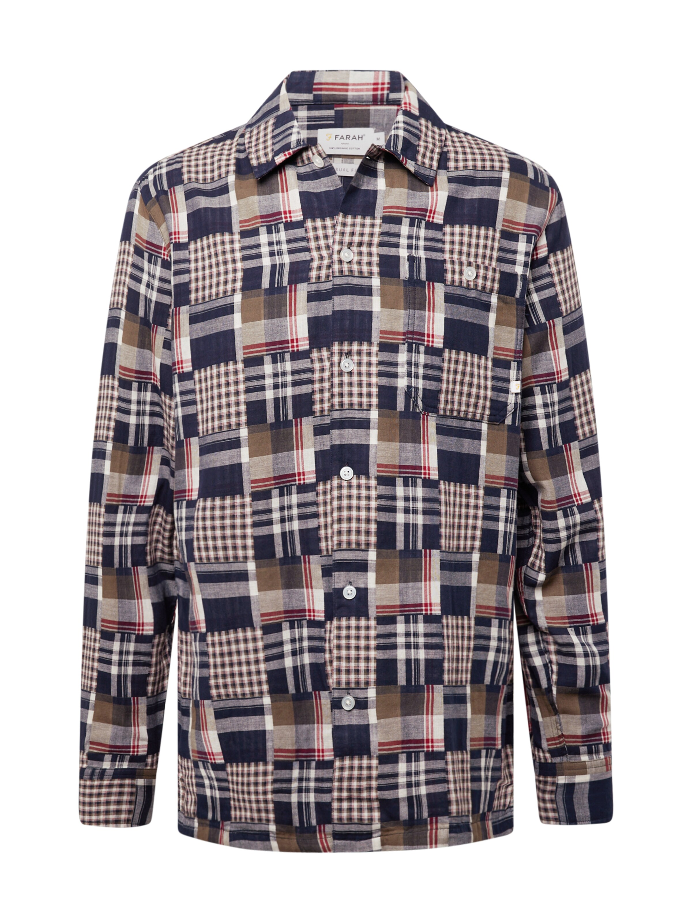 FARAH Comfort Fit Skjorte 'WOMACK' i blå: forside