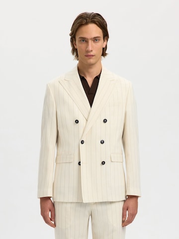 SELECTED Regular Fit Forretningsjakke i hvid: forside